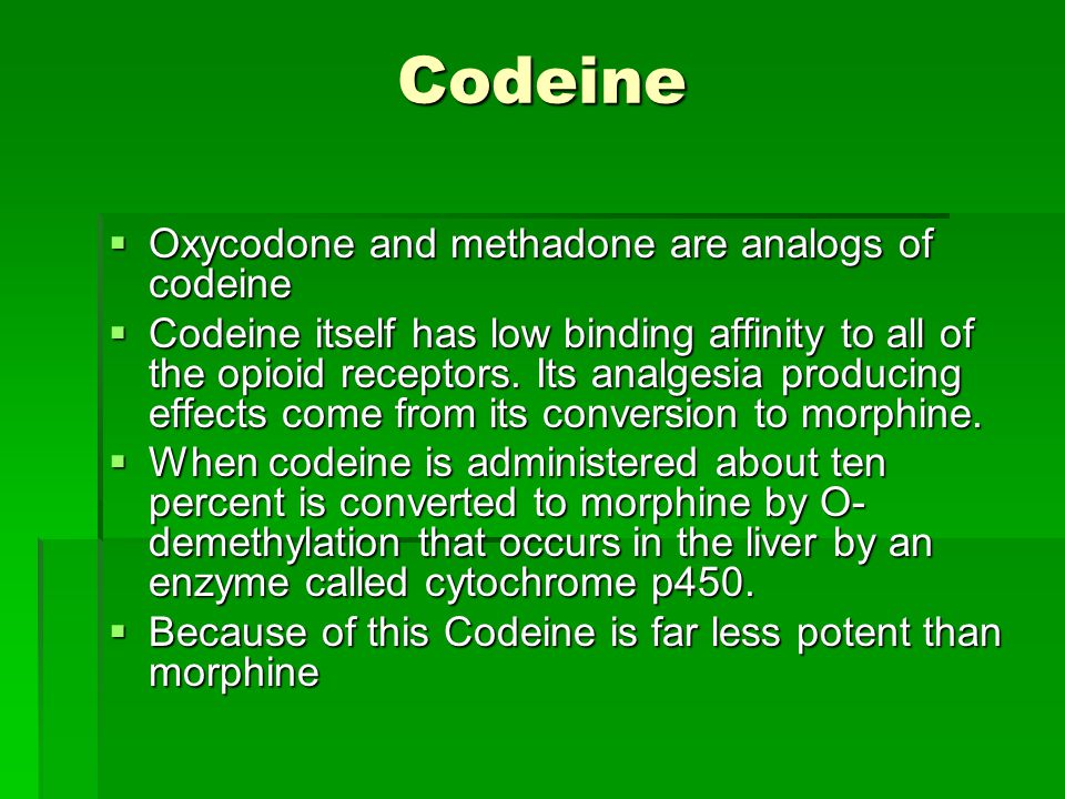 codeine effects to the liver